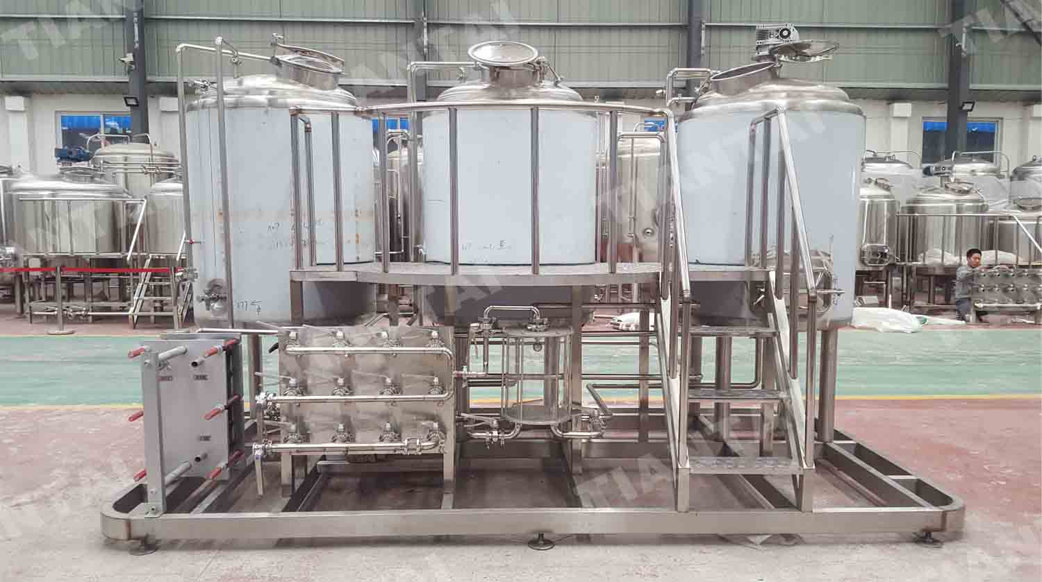 three vessel  beer brewery equipment